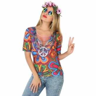 Carnavalskleding hippie shirt