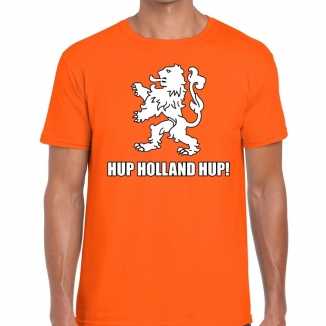 Ek / wk supporter t shirt hup holland hup oranje heren