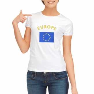 Europese vlaggen t shirt dames