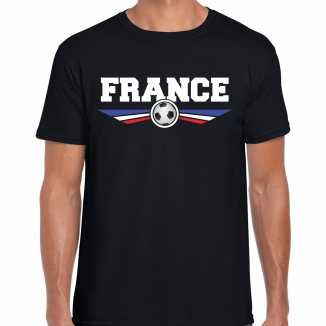 Frankrijk / france landen / voetbal t shirt zwart heren