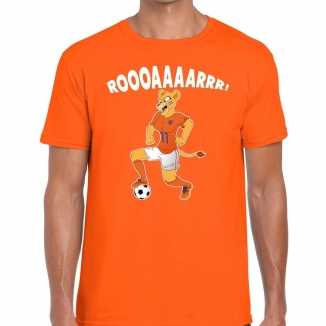 Nederland supporter t shirt leeuwin roooaaaarrr oranje heren