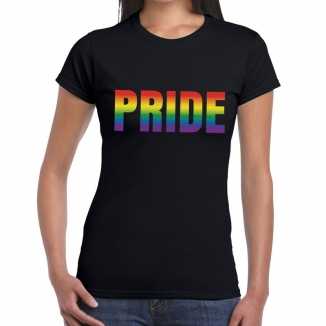 Pride gaypride shirt zwart dames