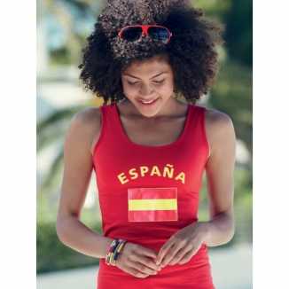 Rood dames shirtje Spaanse vlag