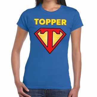 Toppers super topper logo t shirt blauw dames