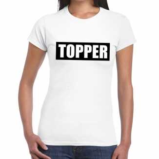 Toppers topper in kader t shirt wit dames