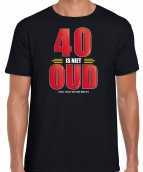 40 is niet oud verjaardag cadeau t-shirt zwart heren