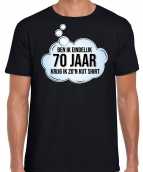 Ben ik eindelijk 70 jaar verjaardag cadeau t-shirt shirt zwart heren