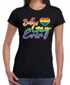 Best gay ever gay pride t-shirt zwart dames