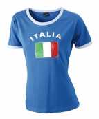 Blauw dames shirtje italie vlag
