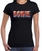 Bowie fun tekst t-shirt zwart dames