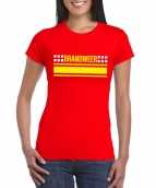 Brandweer logo t-shirt rood dames