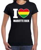 Carnaval i love marotte riek t-shirt zwart dames