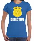 Detective police politie embleem t-shirt blauw dames