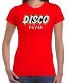 Disco fever shirt rood dames