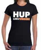Ek wk supporter t-shirt hup leeuwinnen zwart dames