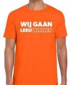 Ek wk supporter t-shirt wij gaan leeuwinnen oranje heren