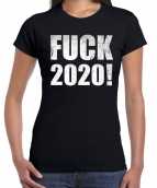 Fuck 2020 protest t-shirt zwart dames