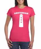 Gay pride amsterdammertje shirt roze dames