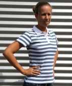 Gestreept dames poloshirt