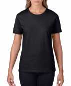 Getailleerde dameskleding t shirt ronde hals zwart