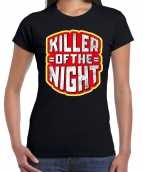 Halloween killer of the night verkleed t-shirt zwart dames