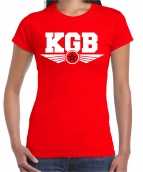 Kgb agente verkleed t-shirt rood dames