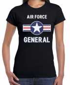 Luchtmacht air force verkleed t-shirt zwart dames