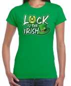 Luck of the irish st patricks day t-shirt kostuum groen dames