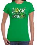 Luck of the irish st patricks day t shirt kostuum groen dames