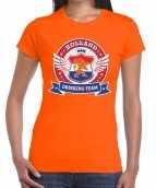 Oranje holland drinking team t-shirt dames