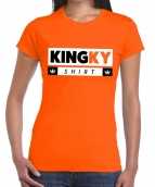 Oranje kingky t-shirt dames