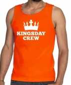 Oranje kingsday crew tanktop mouwloos shirt heren