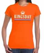 Oranje kingsday hollandse vlag t-shirt dames