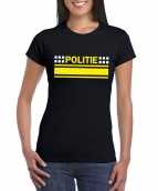 Politie logo t-shirt zwart dames