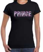 Prince fun tekst t-shirt zwart dames