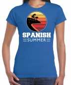 Spanish zomer t-shirt shirt spanish summer blauw dames