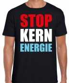 Stop kern energie demonstratie protest t-shirt zwart heren