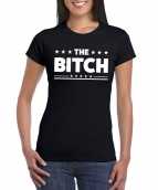 The bitch dames t-shirt zwart
