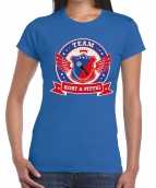 Toppers blauw kort pittig team t-shirt dames