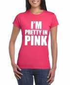 Toppers i am pretty in pink shirt roze dames