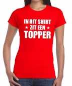 Toppers in dit-shirt zit een topper t-shirt rood dames