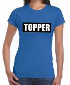 Toppers topper in kader t-shirt blauw dames