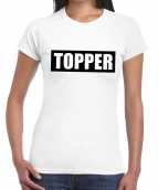 Toppers topper in kader t-shirt wit dames