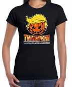 Trumpkin make halloween great again t-shirt zwart dames